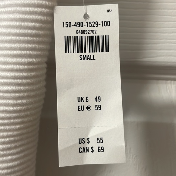 Abercrombie & Fitch, S, white ribbed body suit - Picture 2 of 2